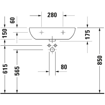 Duravit 23116000702 - Pakabinamas praustuvas D-CODE 60x46 cm keramika/blizgi balta