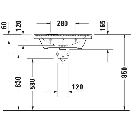 Duravit 2367650060 - pakabinamas praustuvas D-NEO 65x48 cm keramika/blizgi balta
