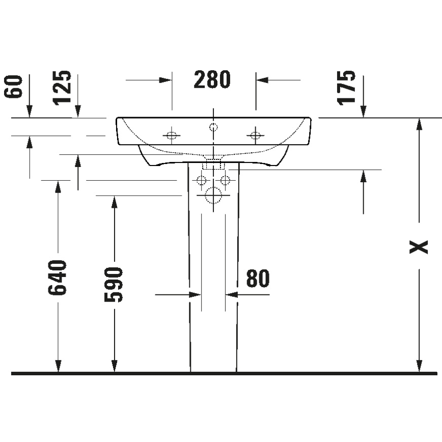 Duravit 23756500002 - Pakabinamas praustuvas D-NEO 65x46 cm keramika/blizgi balta