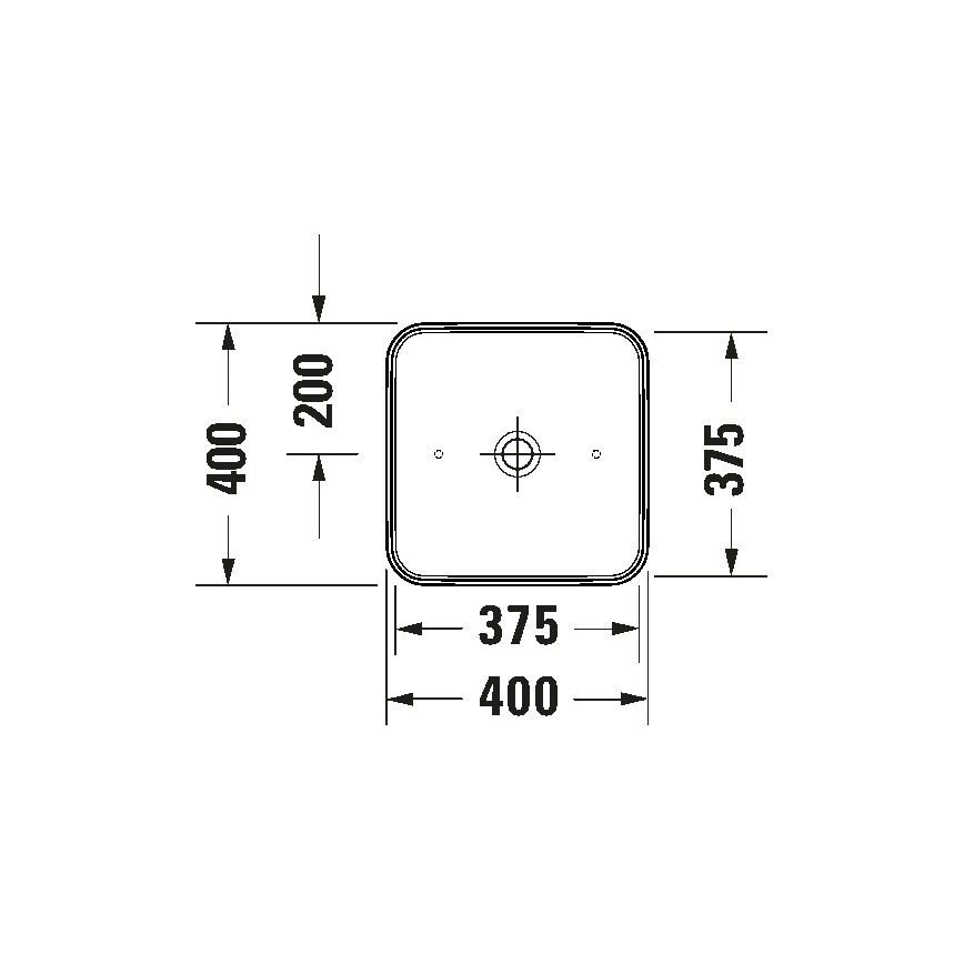 Duravit 2397400070 - Ant stalviršio pastatomas praustuvas D-NEO 40x40 cm, keramika / blizgi balta