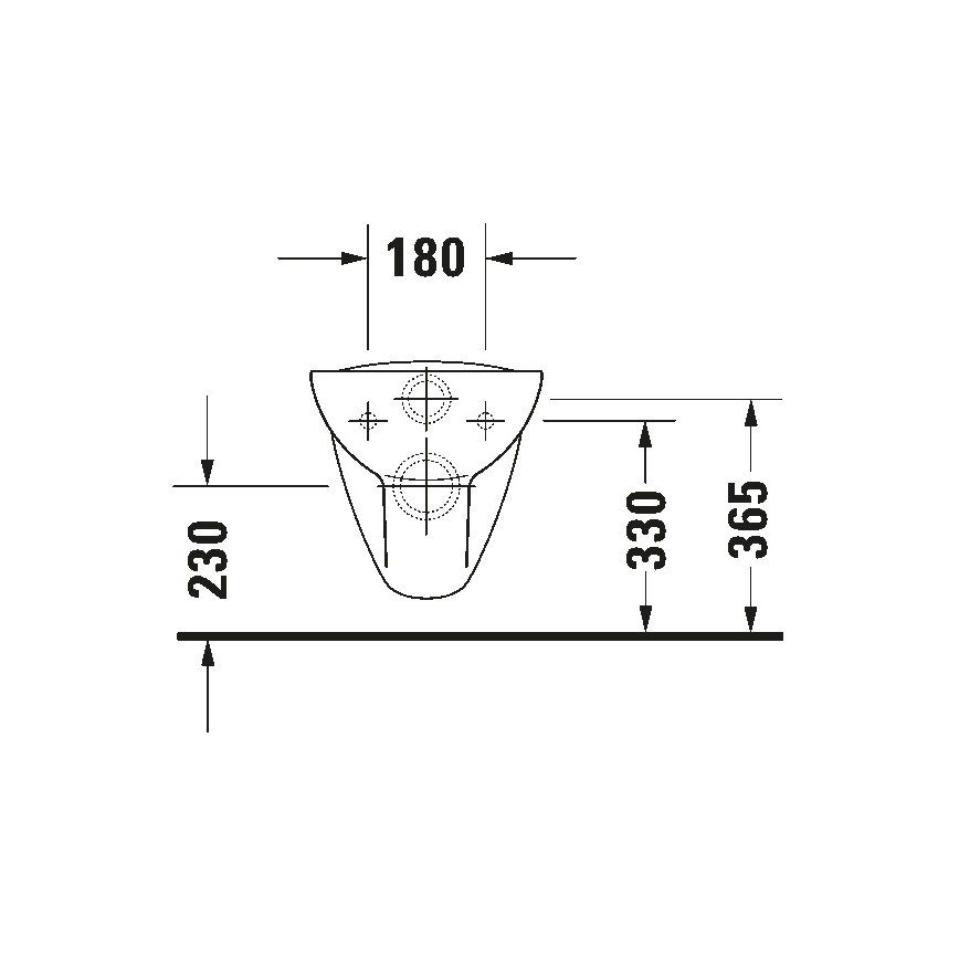 Duravit 25350900002 - Pakabinamas unitazas D-CODE keramika/blizgi balta