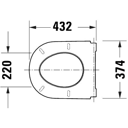 Duravit 28210000 - Tualeto sėdynė D-CODE 37,4x43,3 cm balta