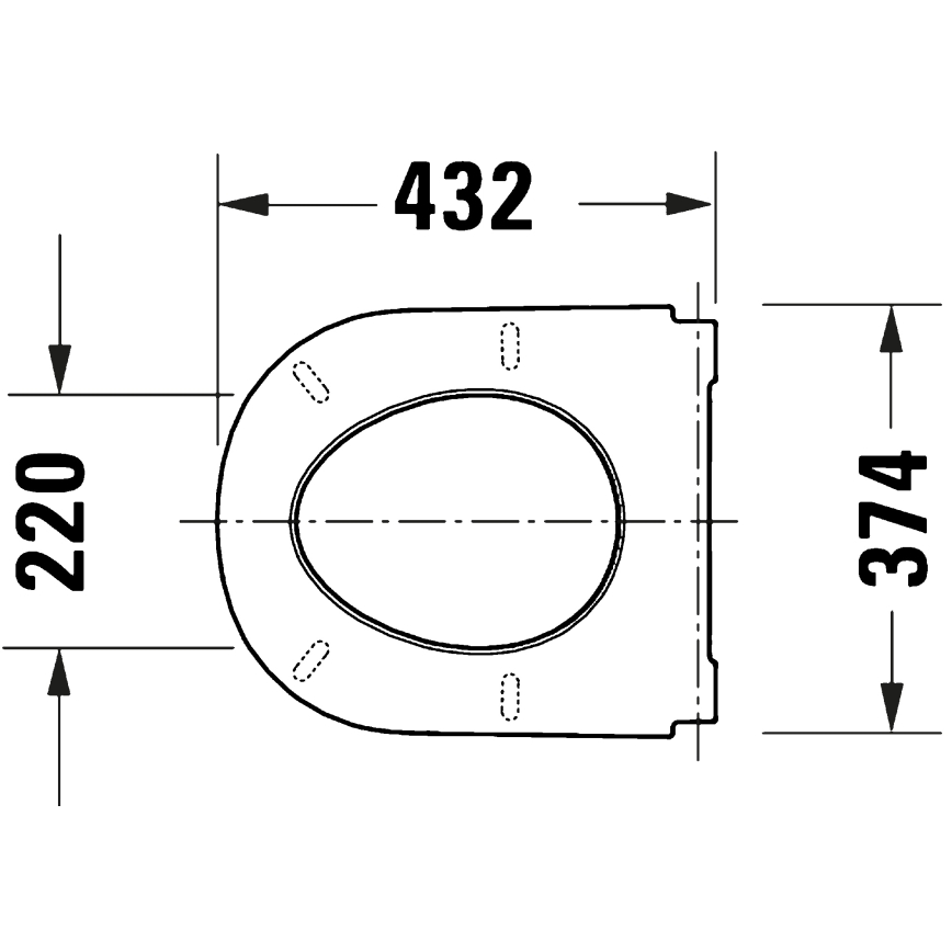 Duravit 28210000 - Tualeto sėdynė D-CODE 37,4x43,3 cm balta