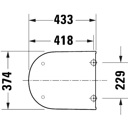 Duravit 28210000 - Tualeto sėdynė D-CODE 37,4x43,3 cm balta