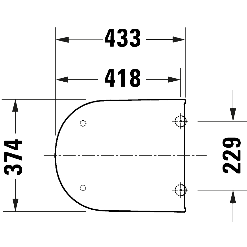 Duravit 28210000 - Tualeto sėdynė D-CODE 37,4x43,3 cm balta