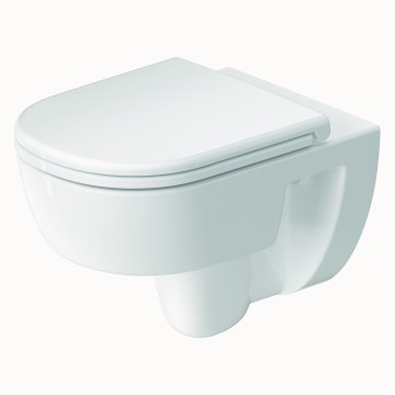 Duravit 45130900B2 - Pakabinamas WC be vidinio bortelio su SoftClose sėdyne D-CODE keramika/blizgi balta