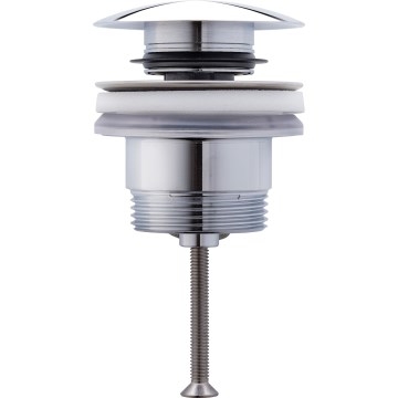Duravit 50521000 - praustuvo nutekėjimo vožtuvas PUSH-OPEN, Ø 6,3 cm, blizgus chromas