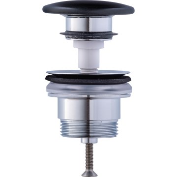 Duravit 50791300 - Praustuvo nutekėjimo vožtuvas PUSH-OPEN, skersmuo 6,5 cm, matinis antracitas