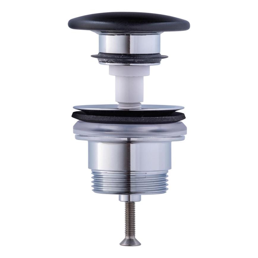 Duravit 50791300 - Praustuvo nutekėjimo vožtuvas PUSH-OPEN, skersmuo 6,5 cm, matinis antracitas