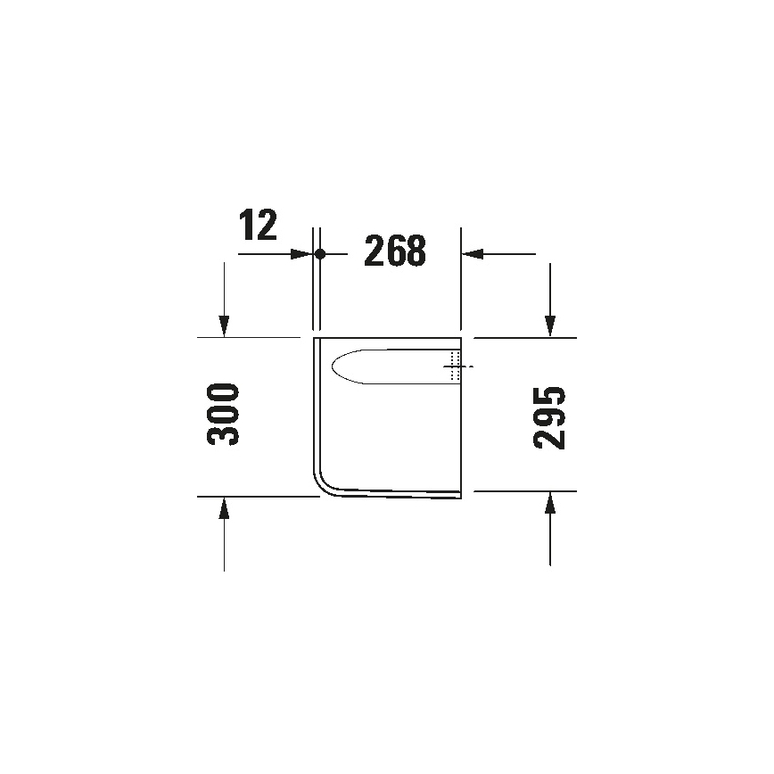 Duravit 8571800002 - Sifono dangtis D-CODE 30x26,8 cm keramika/blizgi balta