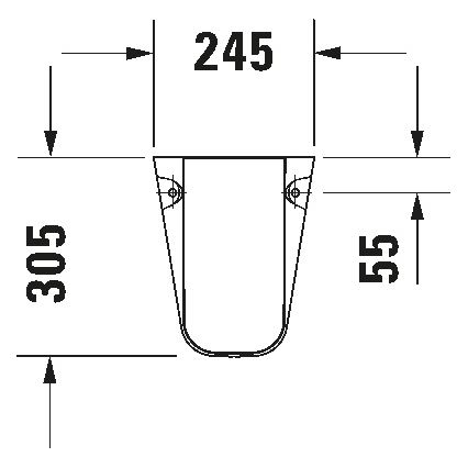 Duravit 8571800002 - Sifono dangtis D-CODE 30x26,8 cm keramika/blizgi balta
