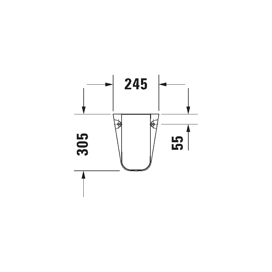 Duravit 8571800002 - Sifono dangtis D-CODE 30x26,8 cm keramika/blizgi balta
