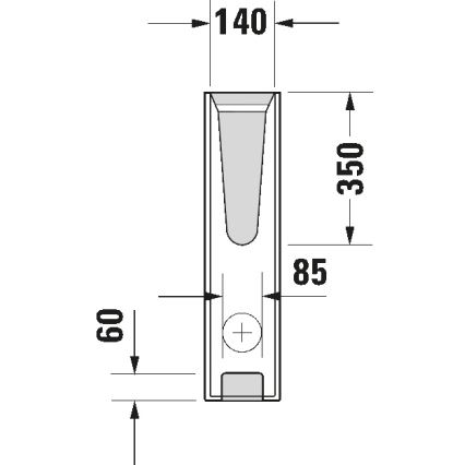 Duravit 8632700002 - Sifono dangtis D-CODE 70,5x19 cm keramika/blizgi balta