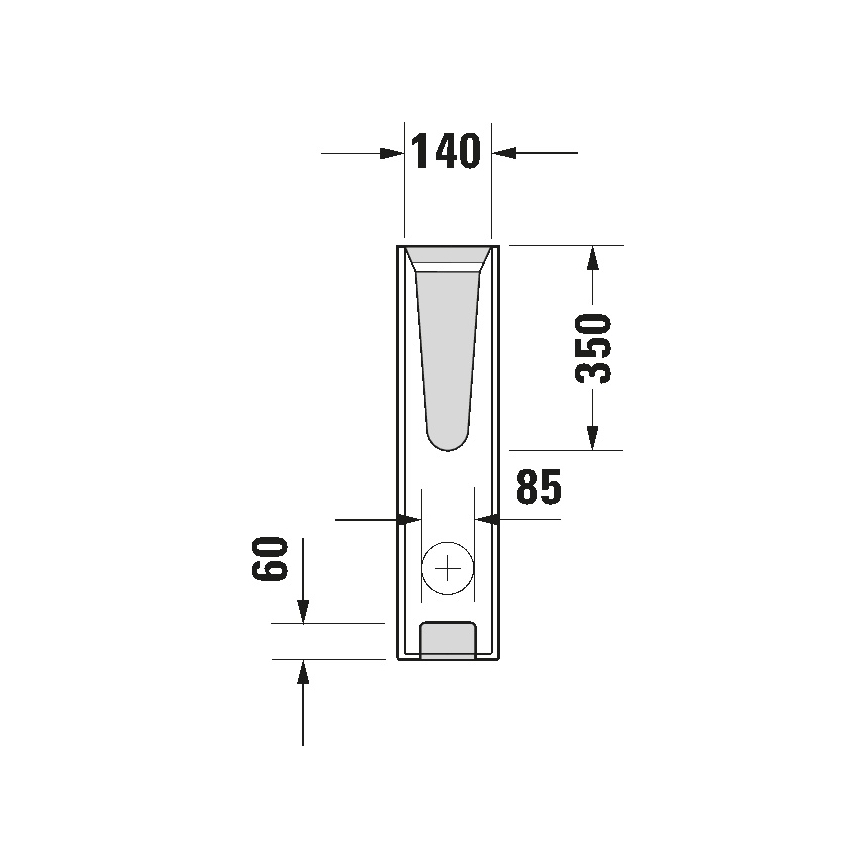 Duravit 8632700002 - Sifono dangtis D-CODE 70,5x19 cm keramika/blizgi balta