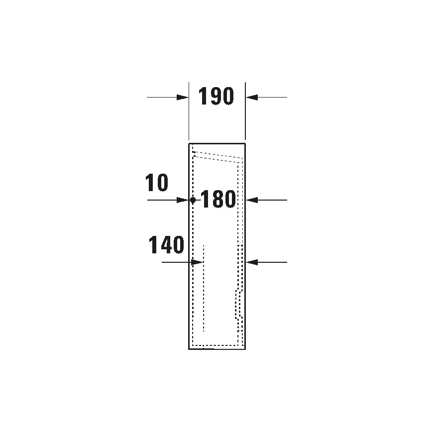 Duravit 8632700002 - Sifono dangtis D-CODE 70,5x19 cm keramika/blizgi balta