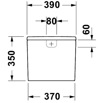 Duravit 9530000852 - Tualeto nuleidimo bakelis D-CODE 4,5/3l keramika/balta