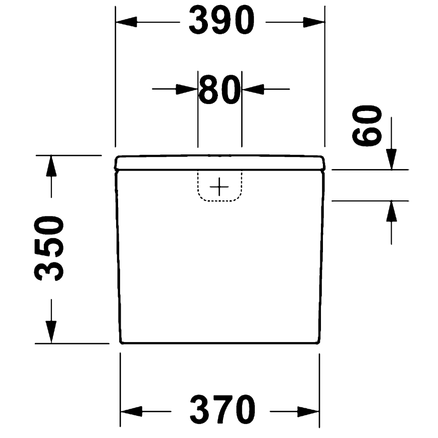 Duravit 9530000852 - Tualeto nuleidimo bakelis D-CODE 4,5/3l keramika/balta