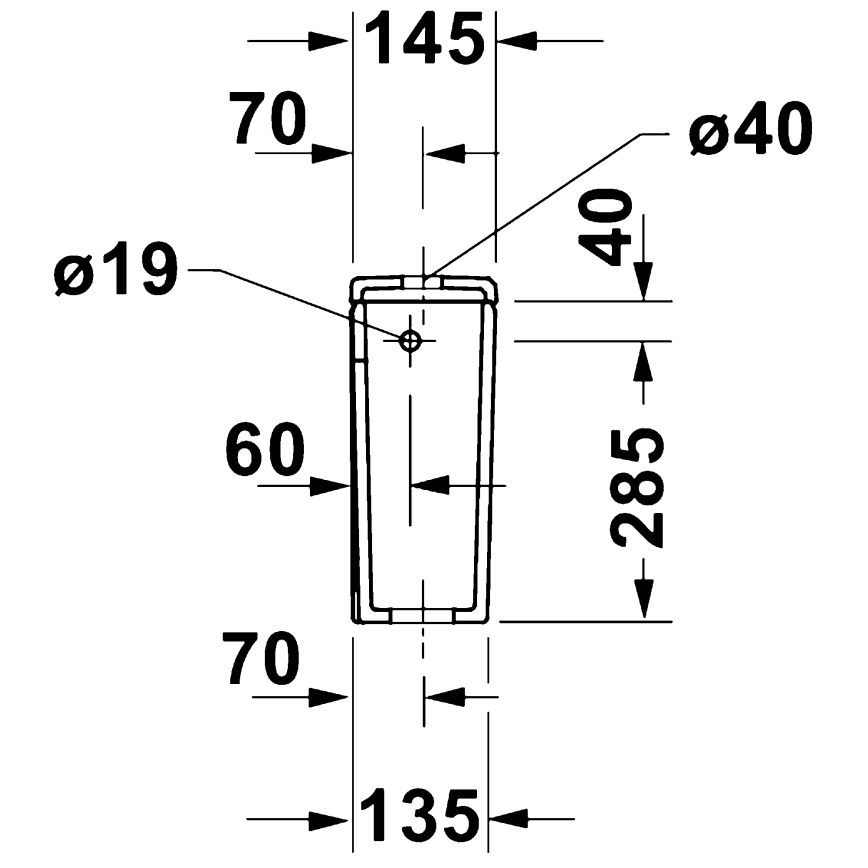 Duravit 9530000852 - Tualeto nuleidimo bakelis D-CODE 4,5/3l keramika/balta