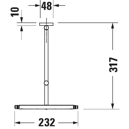 Duravit 99121000 - Sieninis kosmetinis veidrodis D-CODE, blizgus chromas