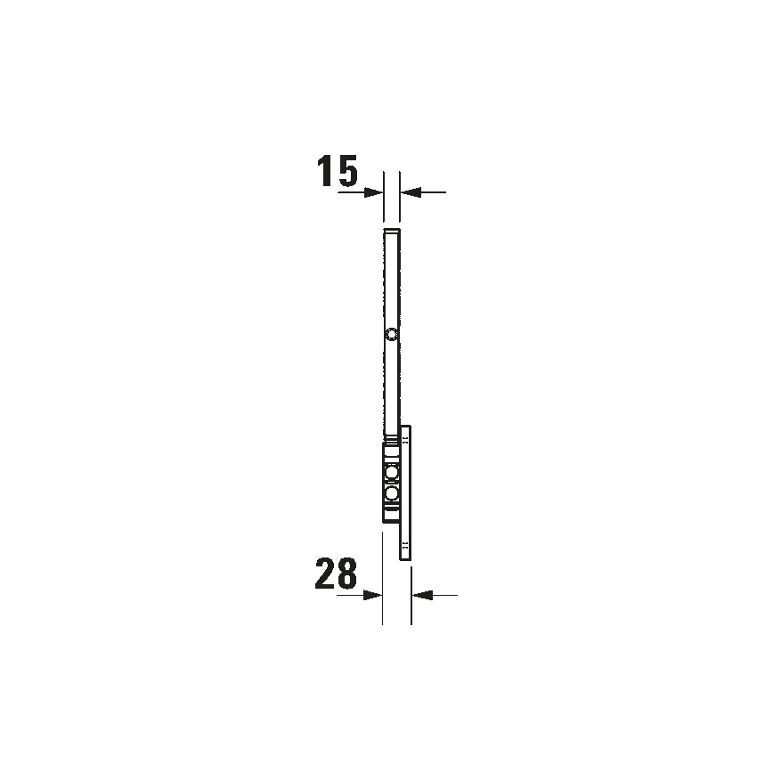 Duravit 99121000 - Sieninis kosmetinis veidrodis D-CODE, blizgus chromas