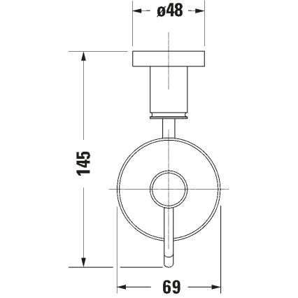 Duravit 99164600 - Sieninis muilo dozatorius D-CODE 390 ml matinis stiklas/matinė juoda