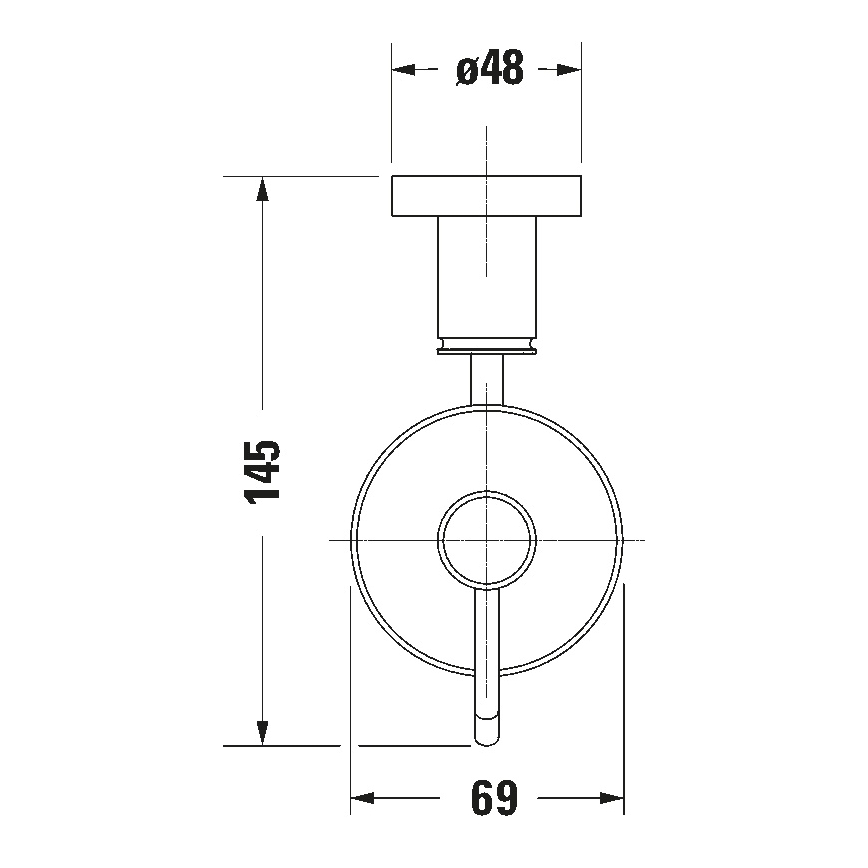 Duravit 99164600 - Sieninis muilo dozatorius D-CODE 390 ml matinis stiklas/matinė juoda