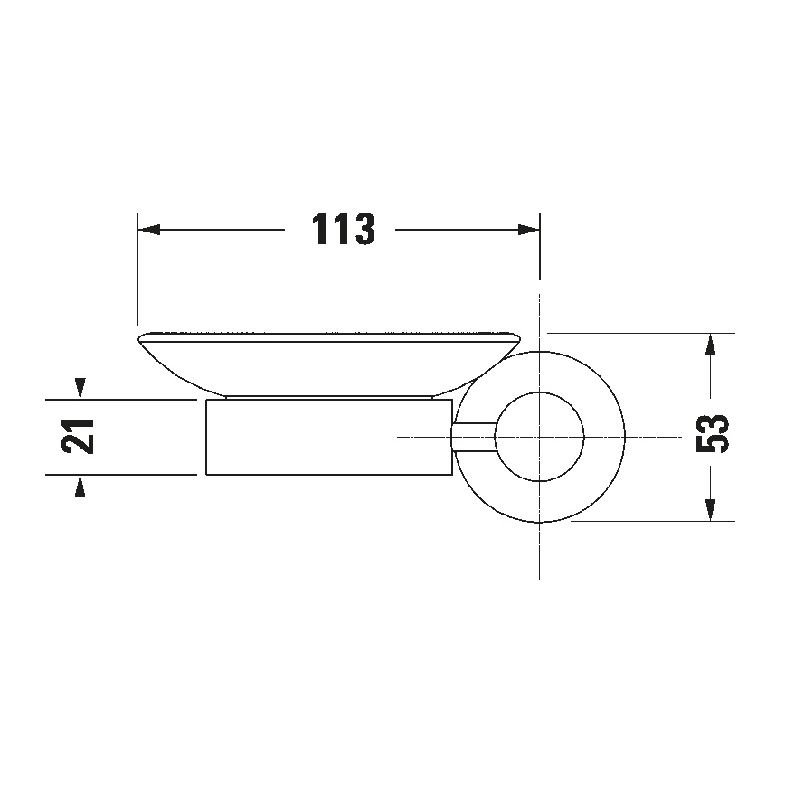 Duravit 99174600 - Sieninis muilo laikiklis D-CODE kairinis matinis juodas