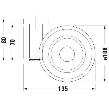 Duravit 99181000 - Sieninis muilo laikiklis D-CODE, dešinysis, blizgus chromas