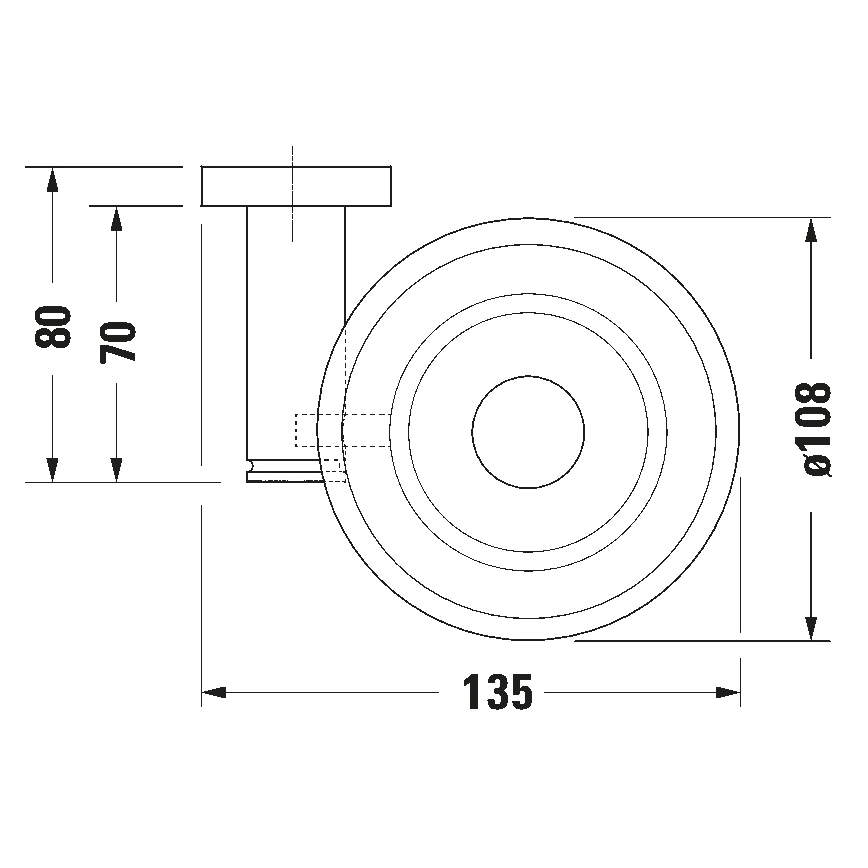 Duravit 99181000 - Sieninis muilo laikiklis D-CODE, dešinysis, blizgus chromas