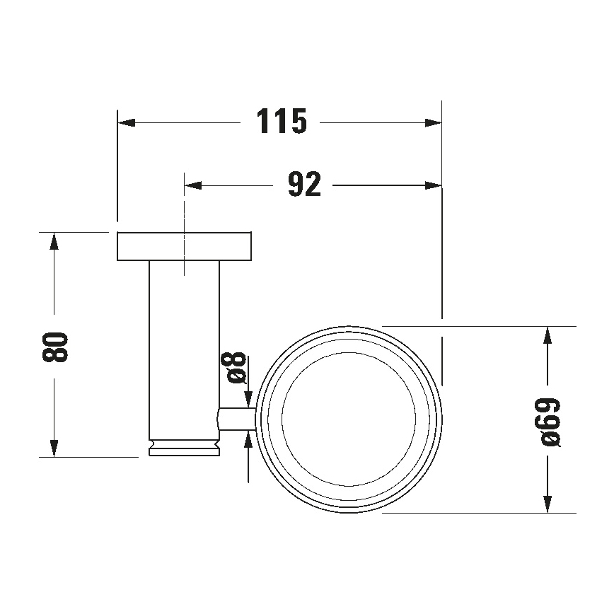 Duravit 99201000 - sieninis D-CODE dantų šepetėlių laikiklis, dešinysis, blizgus chromas