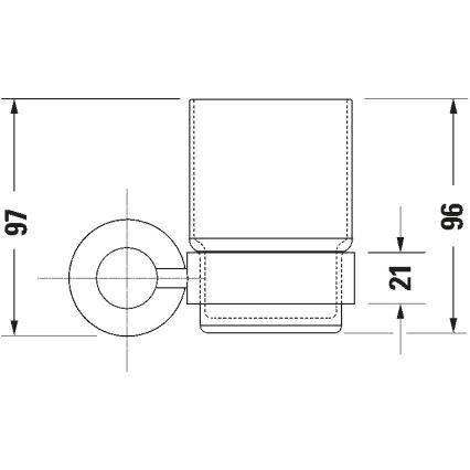 Duravit 99201000 - sieninis D-CODE dantų šepetėlių laikiklis, dešinysis, blizgus chromas