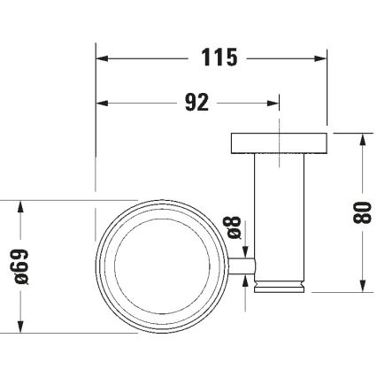 Duravit 99204600 - D-CODE dešininis sieninis dantų šepetėlių laikiklis, matinė juoda