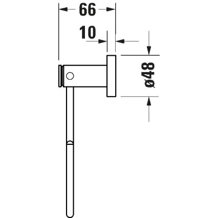Duravit 99214600 - Sieninis rankšluosčių kabykla D-CODE matinė juoda