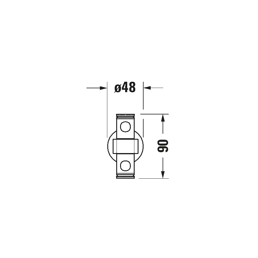 Duravit 99221000 - Sieninis rankšluosčių laikiklis D-CODE, 44,7 cm, blizgus chromas