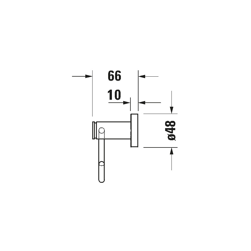 Duravit 99264600 - Tualetinio popieriaus laikiklis D-CODE matinė juoda