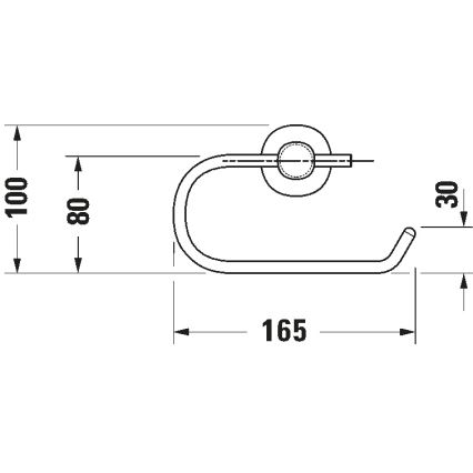 Duravit 99264600 - Tualetinio popieriaus laikiklis D-CODE matinė juoda