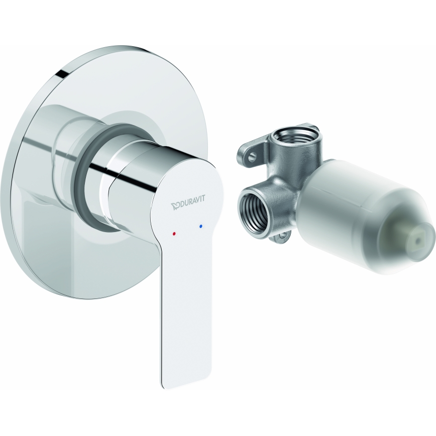 Duravit DC4210007010 - Dušo maišytuvas D-CODE, skirtas įleidžiamam montavimui, blizgus chromas
