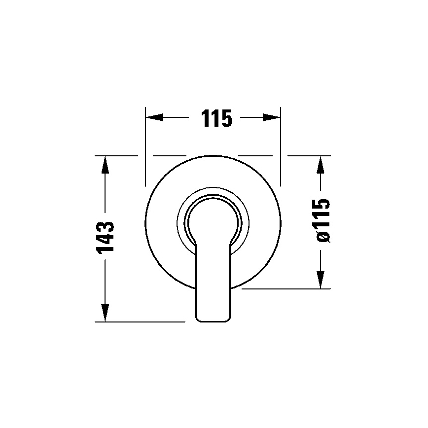 Duravit DC4210007010 - Dušo maišytuvas D-CODE, skirtas įleidžiamam montavimui, blizgus chromas