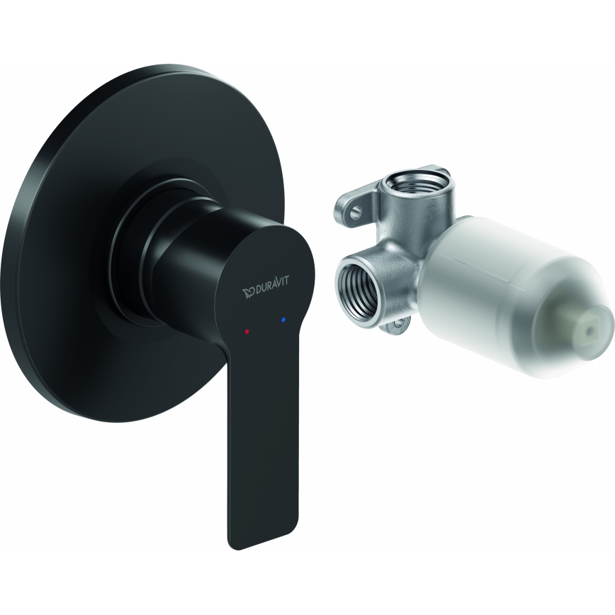 Duravit DC4210007046 - Dušo maišytuvas potinkinei montavimui D-CODE matinė juoda