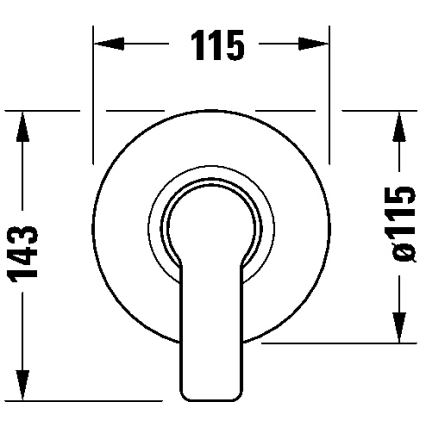 Duravit DC4210007046 - Dušo maišytuvas potinkinei montavimui D-CODE matinė juoda