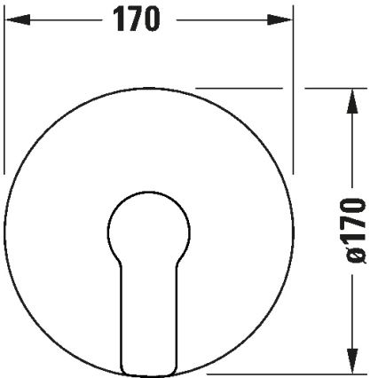 Duravit DC4210010010 - Dušo maišytuvas potinkinei instaliacijai D-CODE blizgus chromas