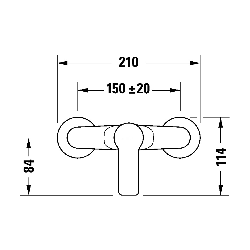 Duravit DC4230001046 - Dušo maišytuvas D-CODE, matinė juoda