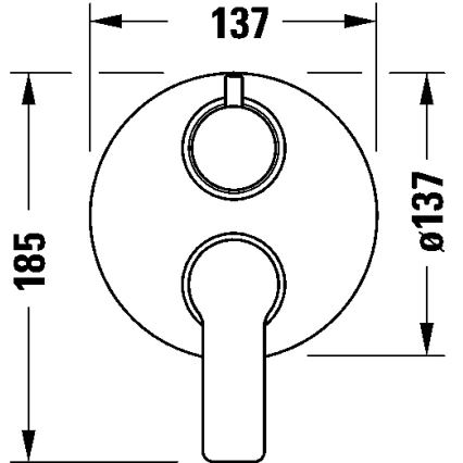 Duravit DC5210008046 - Potinkinis dušo maišytuvas D-CODE matinė juoda