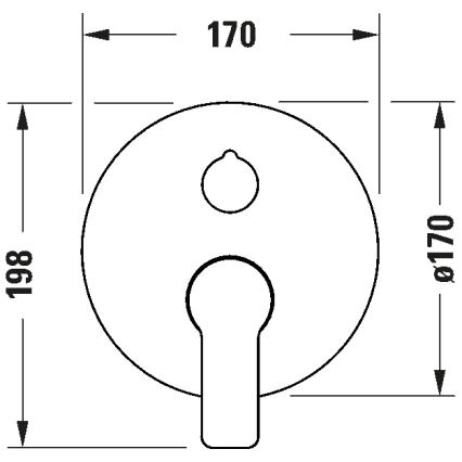 Duravit DC5210012046 - D-CODE potinkinis vonios maišytuvas, matinė juoda