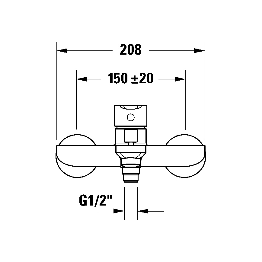 Duravit DC5230001010 - Vonios maišytuvas D-CODE blizgus chromas