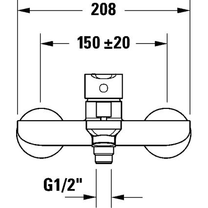 Duravit DC5230001046 - Vonios maišytuvas D-CODE matinė juoda