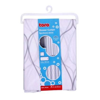 Dušo uždanga TORO EASY 178x199 cm balta/pilka