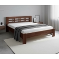 Dviejų lovų lova iš masyvo ANGELA 180x200 cm tamsus riešutas