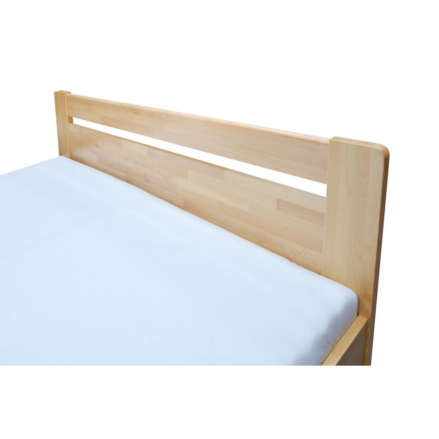 Dviejų lovų su rėmeliu ir saugojimo vieta iš masyvo AMARA 180x200 cm bukas