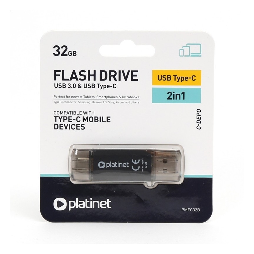 Dviguba laikmena USB + USB-C 32GB